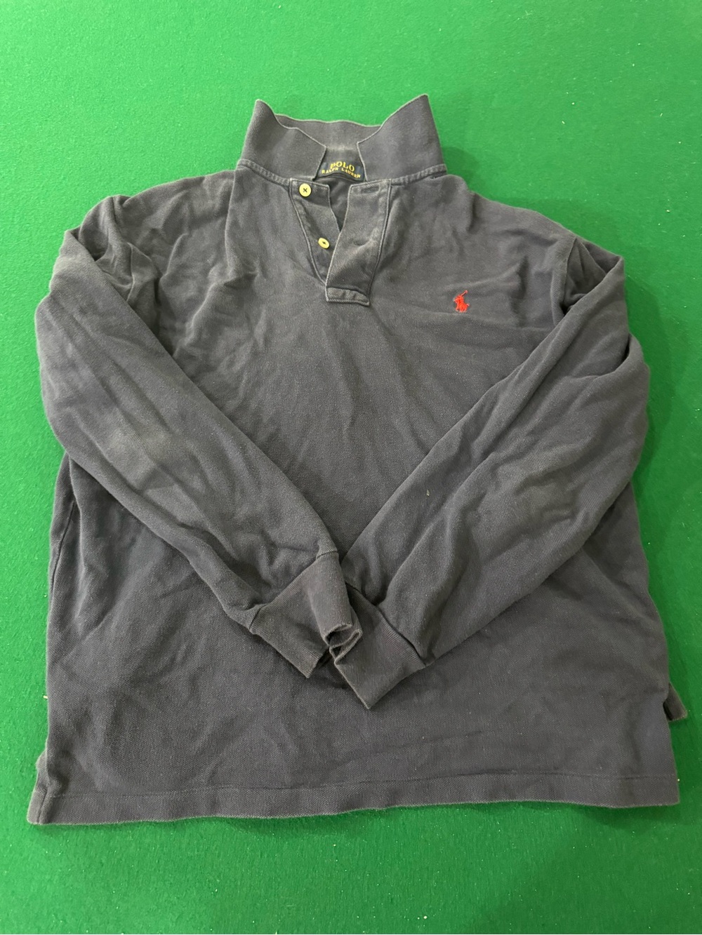 Polo by Ralph Lauren Men's Long-Sleeve Navy Rugby Shirt